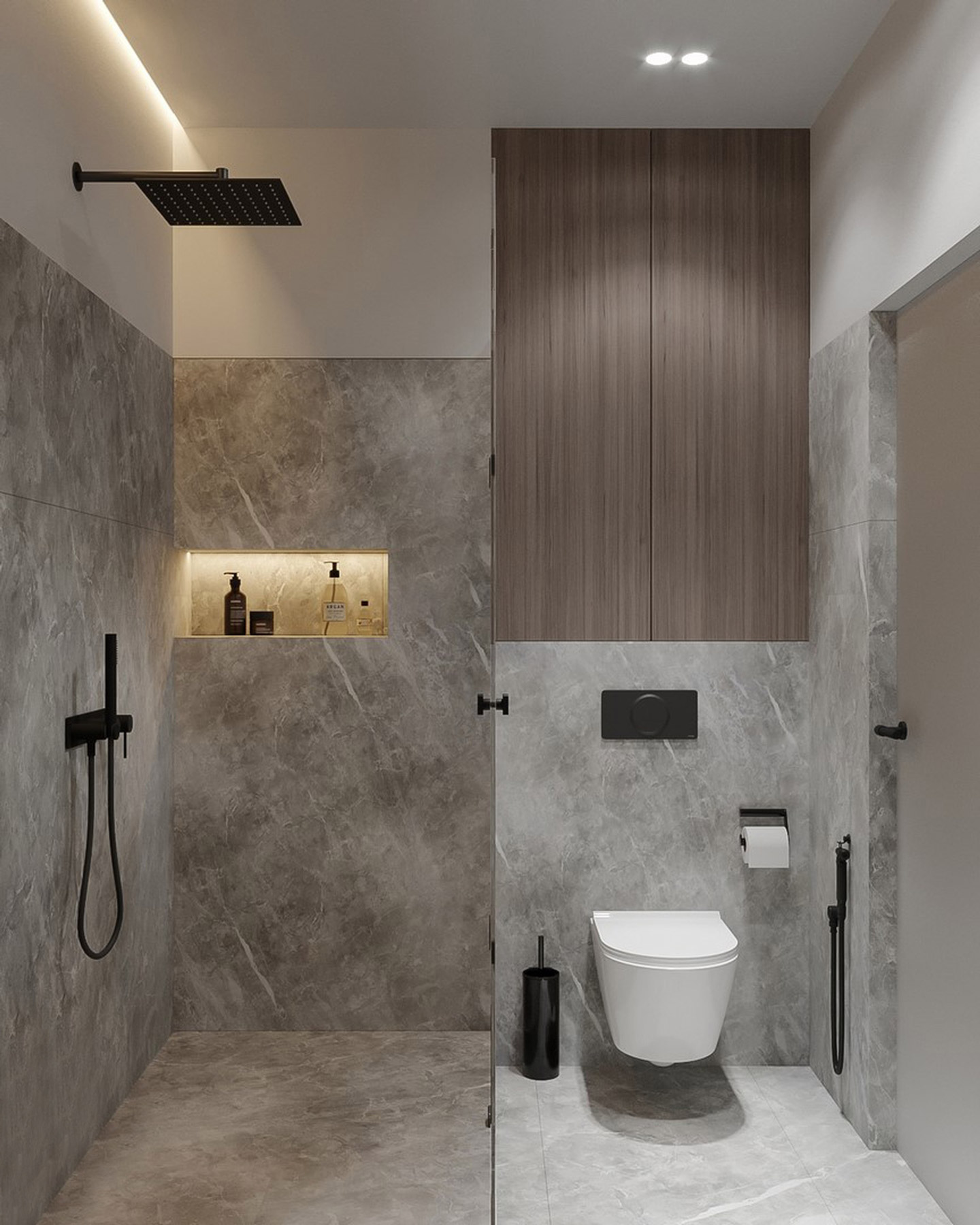 Custom vanity and tile work in a Montreal bathroom renovation by VPG Design